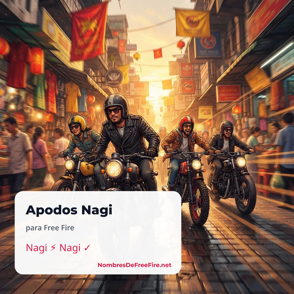 Apodos Nagi para Free Fire con letras especiales