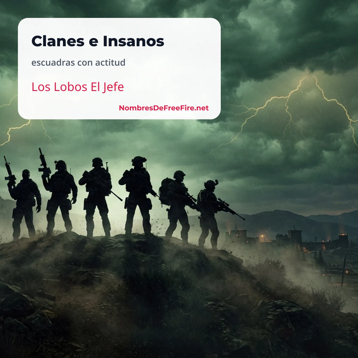 Nombres de Free Fire para clanes y con actitud